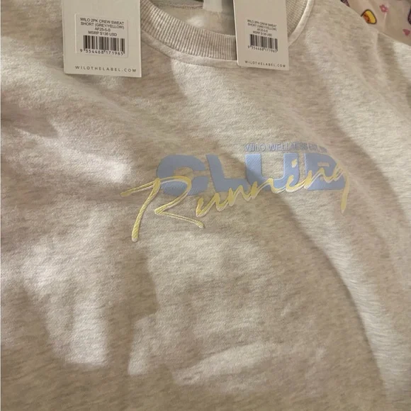 Willo Women's Yellow Bike Shorts And Crew Sweat Set - Picture 4 of 6